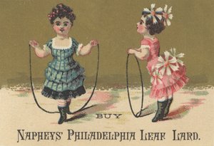 A Napheys Philadelphia Leaf Lard reklámja, 1880 körül