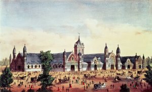 Agricultural Hall, Grand United States Centennial Exhibition, Fairmount Park, Philadelphia, pub. Currier und Ives, 1876 alkotó: American School