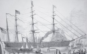 Amerikai vitorlás "The Great Republic", 1853 körül (metszet) alkotó: American School