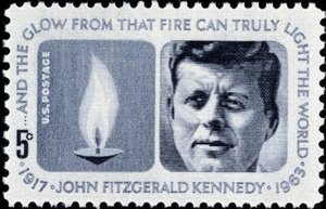 John Fitzgerald Kennedy amerikai bélyegzője alkotó: American School