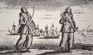 Anne Bonny és Mary Read (metszet) alkotó: American School