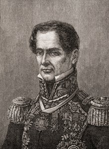 Antonio de Padua Maria Severino Lopez de Santa Anna y Perez de Lebro, „Hazánk története” című művéből, 1905-ben (metszet) alkotó: American School