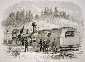 A Szövetségi Hadsereg páncélozott fegyverüteg (metszet) alkotó: American School