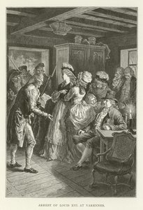 XVI. Lajos letartóztatása Varennes-ben alkotó: American School