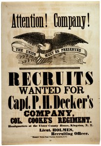 Figyelem! Company!, 1862-ben, New York 156. gyalogságához toboroz alkotó: American School