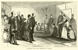 Közönség a japán császárral alkotó: American School