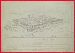 A New Harmony egyik új közössége madártávlatból alkotó: American School