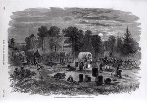 Blenker dandárja fedezi a visszavonulást Centreville közelében, 1861. július, a 