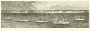 A flotta blokkolása Wilmingtonnál, New Inletben, 1864. október alkotó: American School