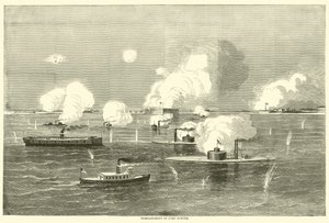 Fort Sumter bombázása, 1863. április alkotó: American School