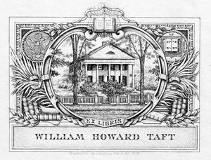 William H. Taft elnök (1857-1930) könyvtáblája, 1909 (nyomtatott) alkotó: American School