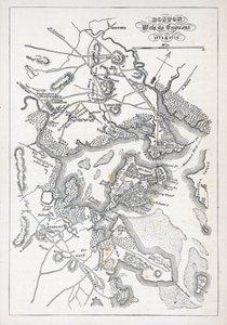 Boston és környéke 1775-ben és 1776-ban (litho) alkotó: American School