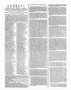 Széles oldal címmel az amerikai hadsereghez, Salem, 1775 (nyomtatott) alkotó: American School
