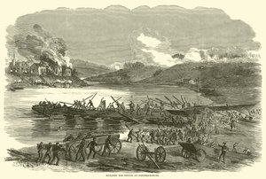 A híd építése Fredericksburgban, 1862 decemberében alkotó: American School