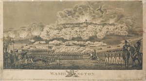 Washington Burning of the British által, 1814. augusztus 24., I. Ryland kiadásában alkotó: American School