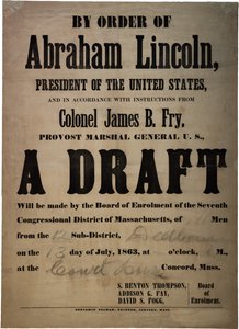 Abraham Lincoln parancsára... Tervezet (110 fős tervezet, Dedham, Mass.), 1863. július 13.