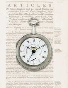 Naptáróra, 1780 körül (ezüst tok) alkotó: American School