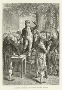 Camille Desmoulins a Palais Royalban alkotó: American School