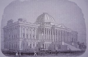 Capitol Building, Washington DC, USA, 1848 körül (metszet) alkotó: American School