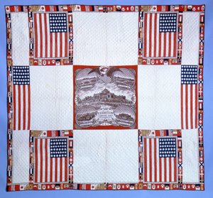 Centennial quilt, Massachusetts, 1876 (pamut) alkotó: American School