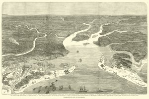 Charleston és környéke, 1863. július alkotó: American School