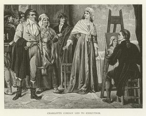Charlotte Corday vezetett a kivégzéshez alkotó: American School