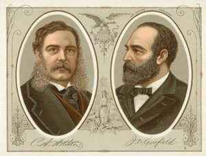 Chester A Arthur, James A Garfield (chromolitho) alkotó: American School