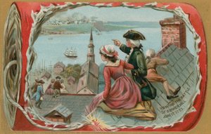 Gyerekek a Bunker Hill-i csatában, 1775. június 17-én alkotó: American School