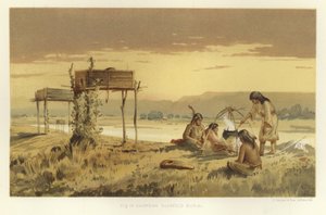 Chippewa állványos temetés alkotó: American School