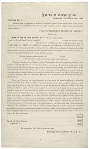 számú körlevél 12, üres kérelem a Konföderációs Hadsereg szolgálata alóli felmentésre, 1864. március 24. alkotó: American School