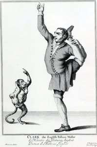 Clark, az angol testtartáskészítő, a The Cryes of the City of the London Drawne after the Life sorozatból, metszet Marcellus Laroon II után, kiadó: Pierce Tempest, 1688 alkotó: American School