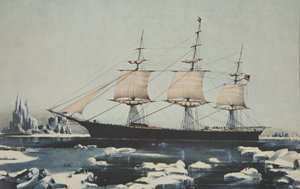 Clipper Ship, Red Jacket – A jégben a Horn-foknál, Ausztráliából Liverpoolba, 1854 augusztusában, kocsma. 1855, Currier & Ives alkotó: American School
