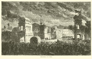 Columbia lángokban áll, 1865. február alkotó: American School