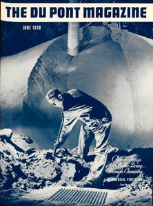 Kereskedelmi műtrágya, a DuPont Magazin címlapja, 1938. június alkotó: American School