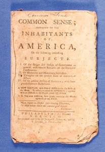 „Common Sense: Addressed to Inhabitants of America”, Thomas Paine (1737-1809) új kiadása Philadelphiában alkotó: American School