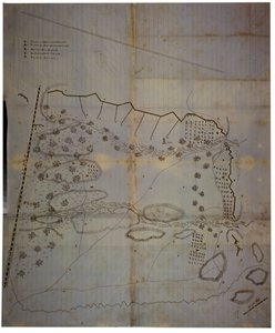 Konföderációs polgárháborús térkép a Mississippi Hadsereg táboráról Korinthban, Mississippi államban, 1862. május