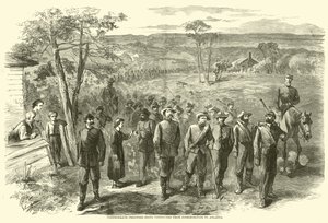 A konföderációs foglyokat Jonesborough-ból Atlantába hurcolják, 1864. szeptember alkotó: American School