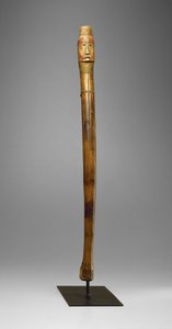 Coup Stick, Yankton Sioux, 1880 körül (fa, sárgaréz szögek, pigment és forró reszelőnyomok) alkotó: American School