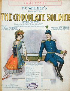 A csoki katona, Oscar Straus operettjének kottaborítója, New Yorkban, 1910 körül