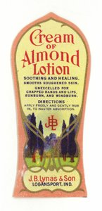 Cream of Mandula Lotion Label, J B Lynas & Son alkotó: American School