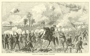 Thomas Williams tábornok halála, 1862. augusztus alkotó: American School