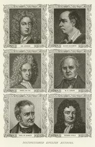 Kiváló angol szerzők, Joseph Addison, Oliver Goldsmith, Daniel de Foe, W S Landor, Thomas De Quincey, Richard Steele alkotó: American School