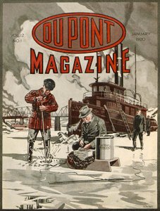 DuPont Dynamite, a DuPont Magazine címlapja, 1920. január alkotó: American School
