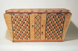 Eastern Woodlands geometrikus kosár (szövött szál)