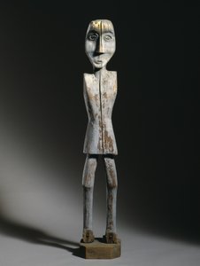 Effigy figura, Chippewa, 19. század vége (fa, vasszögek és pigment) alkotó: American School