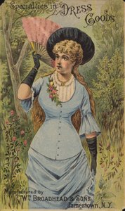 Elegáns Lady Holding rajongó
