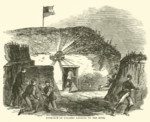 A bányához vezető galéria bejárata, 1863. június alkotó: American School