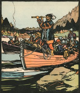 Felfedezők: Jacques Cartier a Szent Lőrinc folyón alkotó: American School