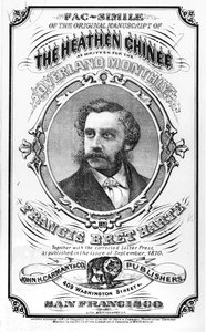 Francis Bret Harte (1836-1902) „The Heathen Chinee” eredeti kéziratának fakszimile az „Overland Monthly”-ból, 1871 alkotó: American School