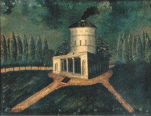 Fairmount Waterworks, 1838 körül (olaj, vászon) alkotó: American School